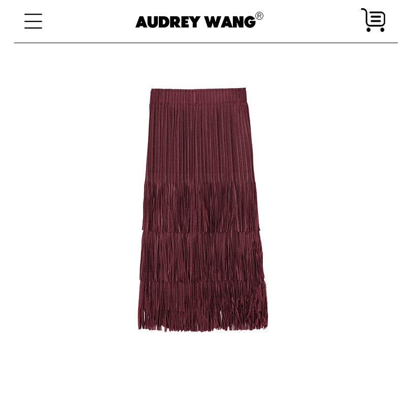 audreyyang_Hand_Pleated_Crinkle_Tassel_Mid_Waist_Straight_Lined_Polyester_Midi_Skirts_MISSTT