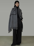 unspoken Cozy Double Sided Geometric Long Rectangular Warm Women Youth Polyester Scarves