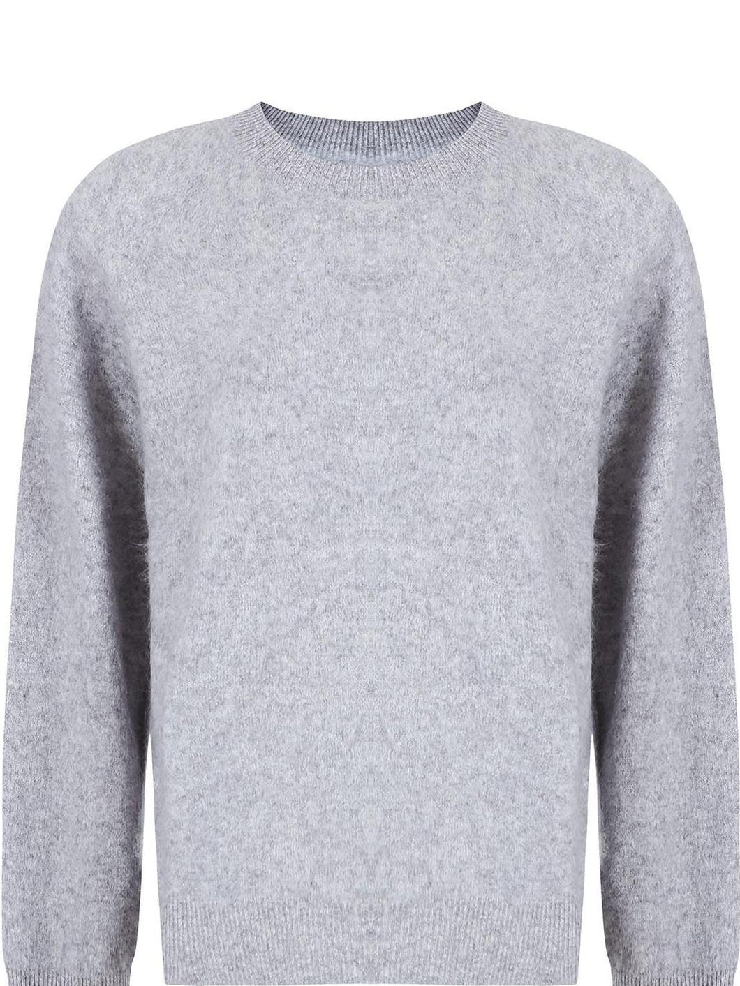fano Soft Wool Cashmere Blend Relaxed Fit Crew Neck Women Knit Pullover Sweaters