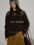 Lofi_choose_Thick_Loose_Fit_Commuter_Round_Neck_Pullover_Women_Knit_Green_Brown_Sweaters_MISSTT