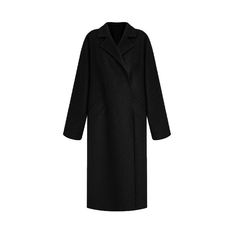 unspoken_100_Percent_Wool_Minimal_Straight_Long_Tie_Office_Women_Black_Wool_Coats_MISSTT