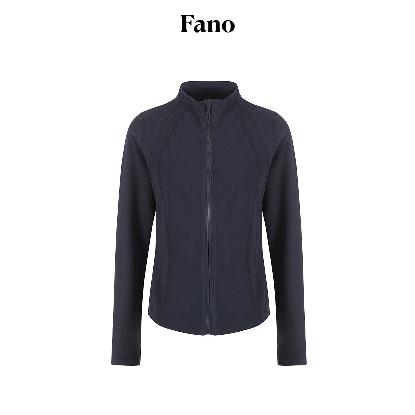 fano_Stretch_Long_Sleeve_Zip_Front_Sporty_Standard_Fit_Women_Solid_Lounge_Sets_MISSTT