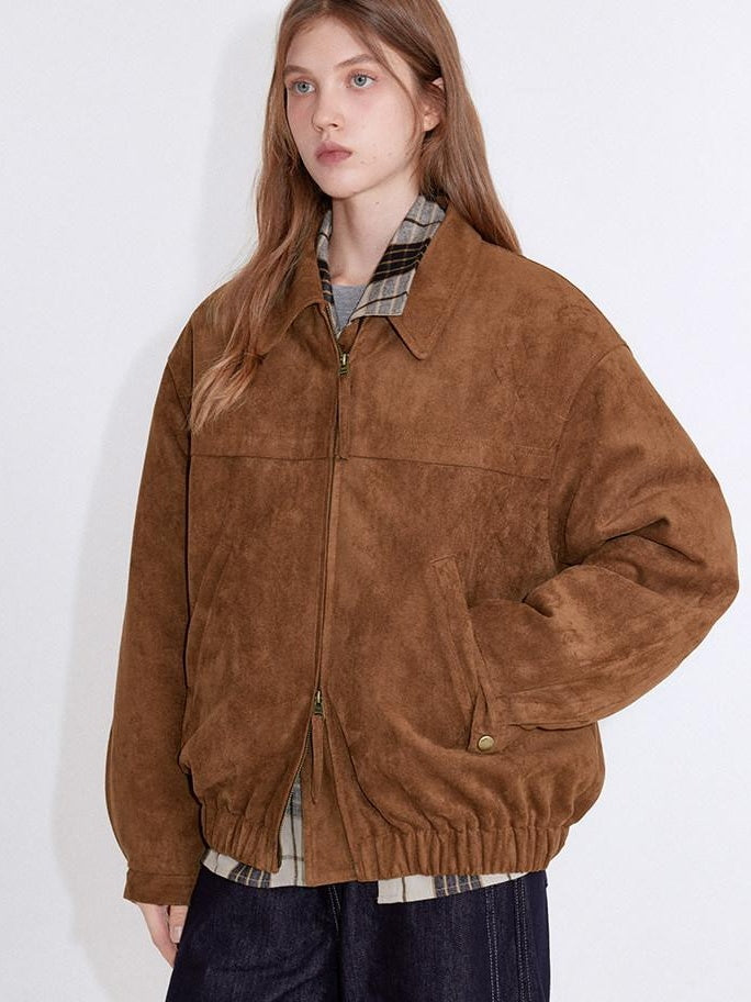 fano Windproof Casual Regular Turndown Collar Youth Brown Polyester Puffer Jackets