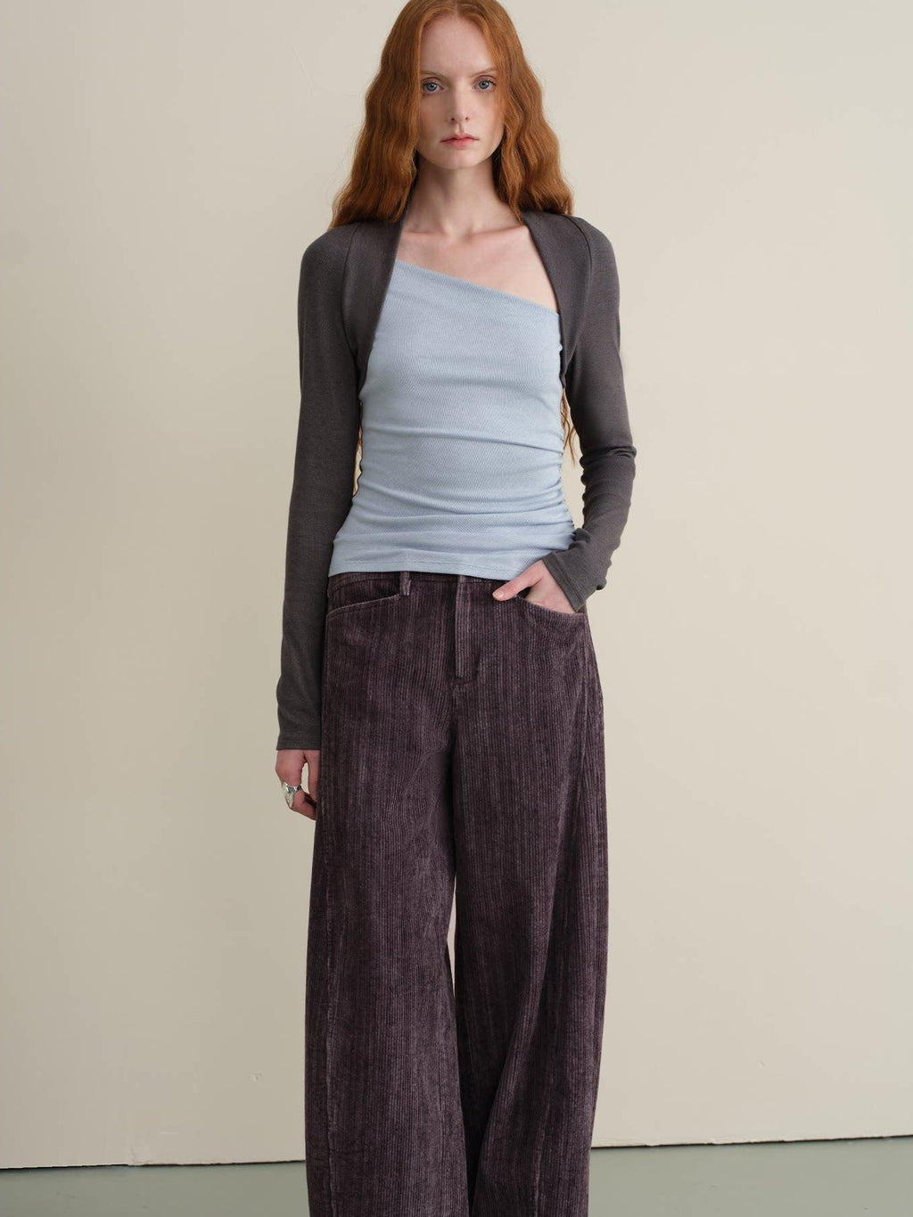 someonesometimes Stretch Viscose Midweight Colorblock Slanted Collar Slim Fit Women Sweaters