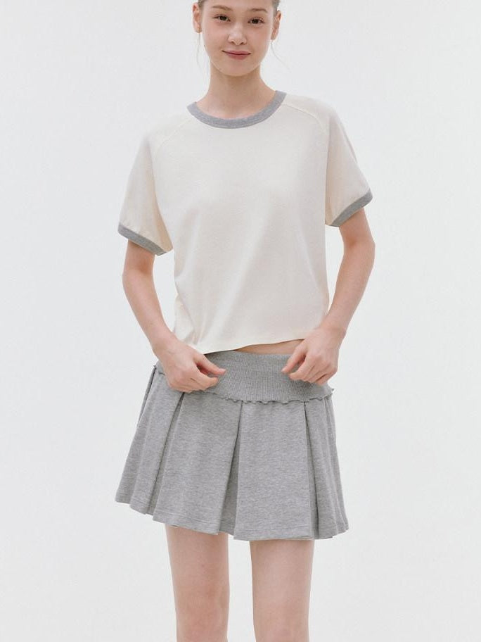fano Quick Dry Cotton Stretch Loose Korean Crewneck Off White Short Sleeve T-Shirts
