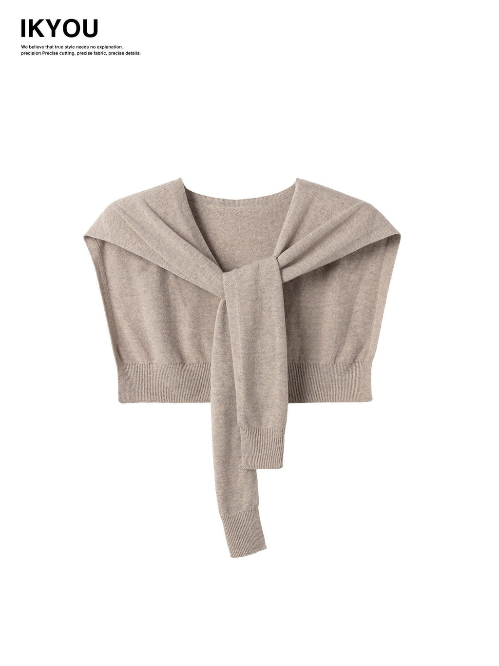 ikyou Cozy Soft Korean Shawl Solid Light Gray For Women Polyester Blend Scarves