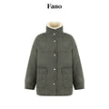 fano_90%_White_Duck_Down_Warm_High_Waist_Loose_Stand_Collar_Women_Green_Down_Jackets_MISSTT