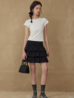 fano Stretch Cotton Commuter Straight Fit Women Crewneck Short Sleeve T-Shirts