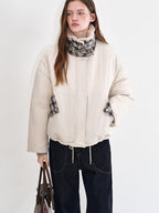 fano Insulated Korean Commuter Loose Fit Zipper Front Women Mint Puffer Jackets