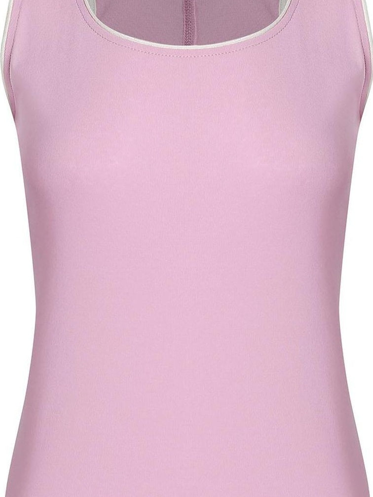 fano Backless Slim Fit Strappy Workwear Tank Top Solid Color Stretch Camisoles