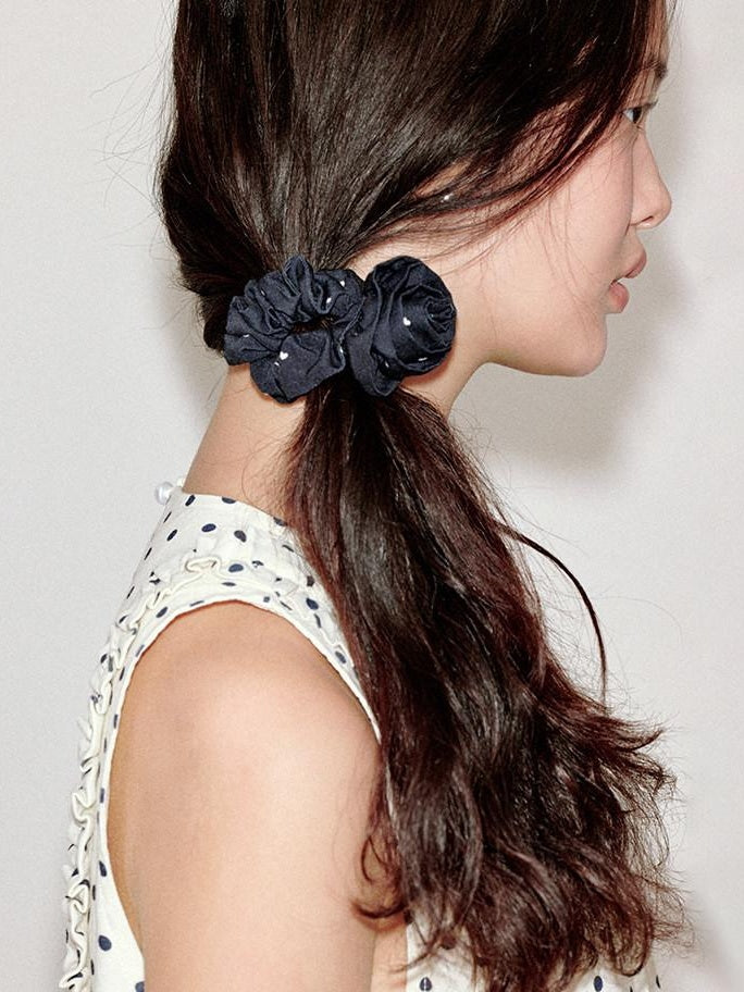 fano Blue Stripe French Style For Women Cute Printed Scrunchie Hair Accessories