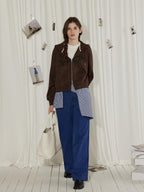 Lofi choose High Waist Distressed Vintage Blue Relaxed Cotton Zip Fly Womens Wide Leg Jeans