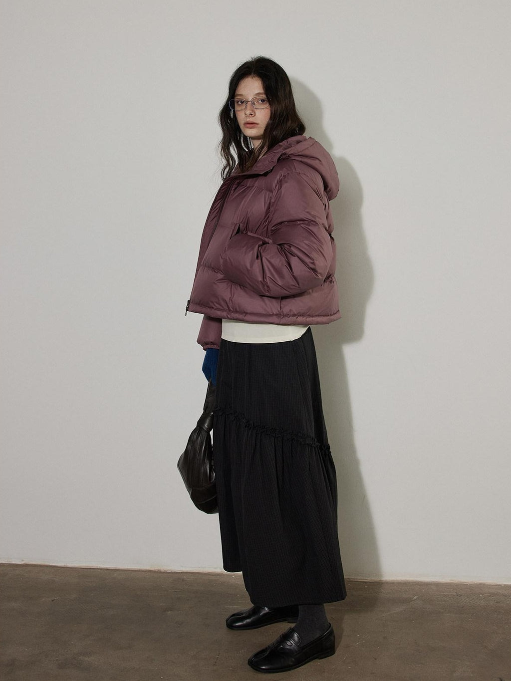 Lofi choose 90 Percent White Duck Down Warm Loose Hooded Short Casual Zipper Down Jackets