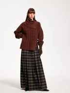 someone sometimes Vintage Red Turtleneck Commuter Pullover Knitwear Acrylic Wool Sweaters