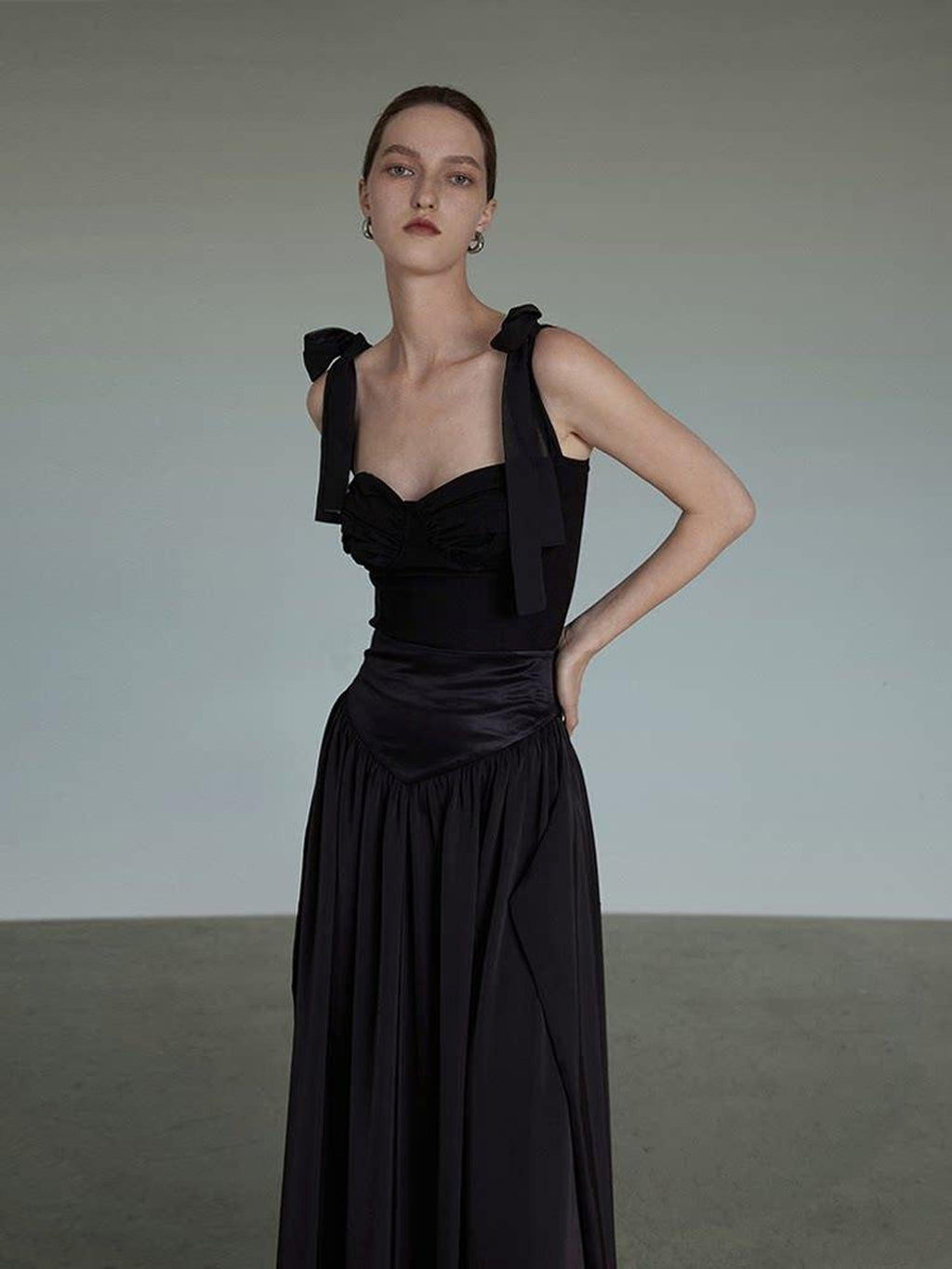 unspoken Flattering Slim Fit Spaghetti Strap Office Viscose Blend Women Maxi Dresses