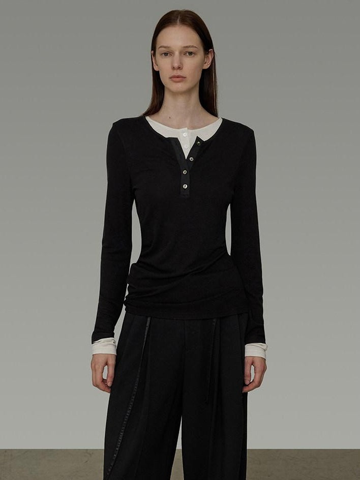 unspoken Modal Blend Colorblock Slim Fit Round Neck Pullover Women Knitwear Sweaters
