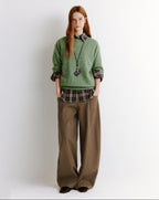 fano Soft Wool Cashmere Blend Relaxed Fit Crew Neck Women Knit Pullover Sweaters