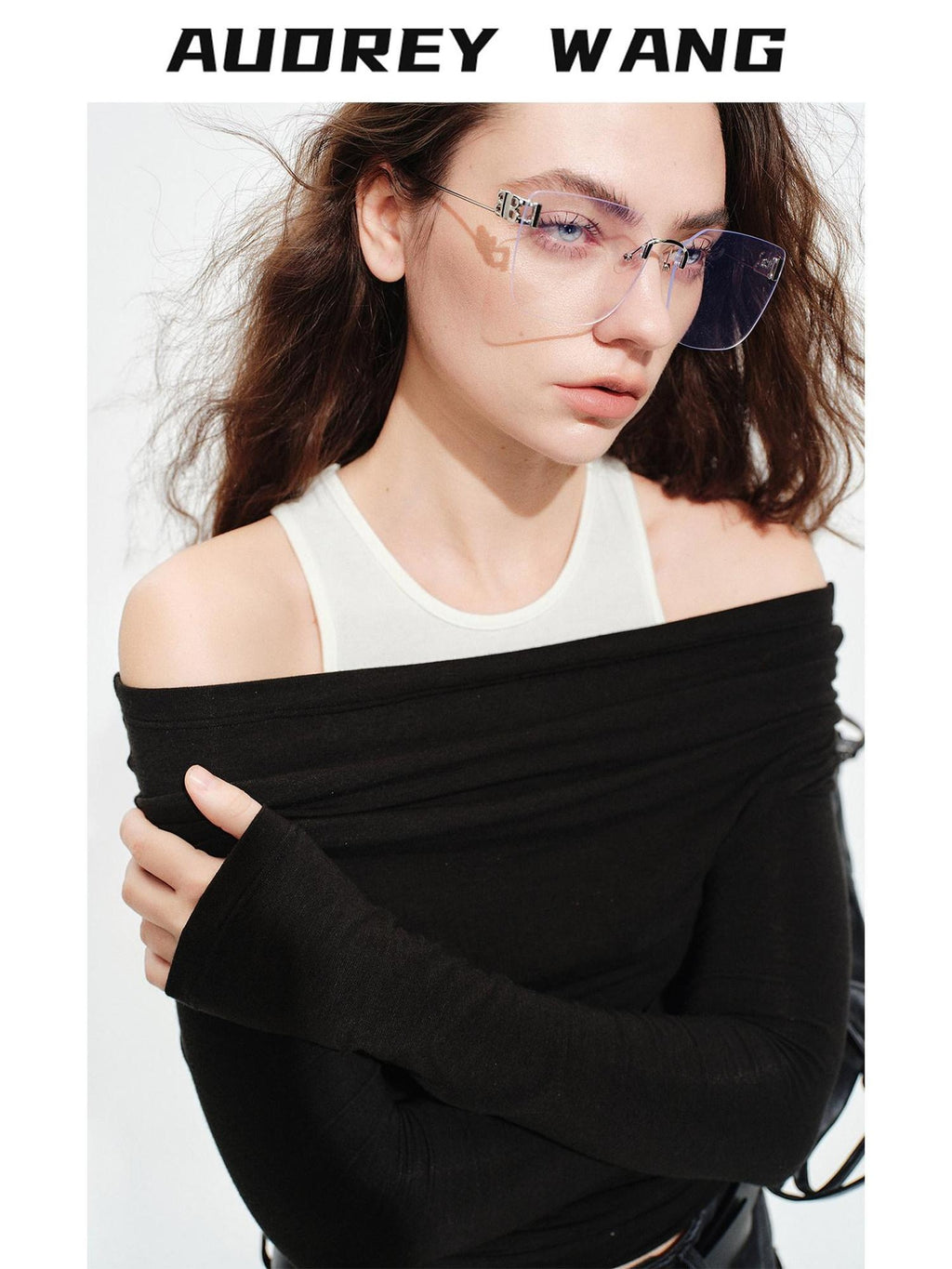 audreyyang Wool Blend Slim Fit Mock Neck Women Casual Stretch Long Sleeve T-Shirts