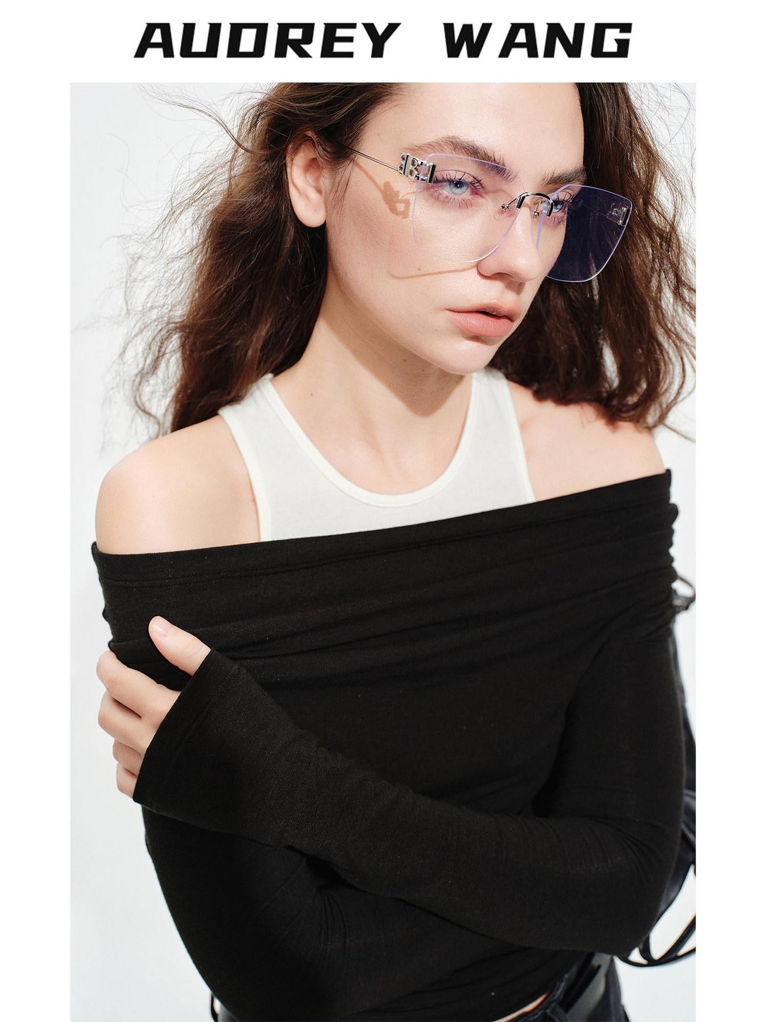 audreyyang Wool Blend Slim Fit Mock Neck Women Casual Stretch Long Sleeve T-Shirts