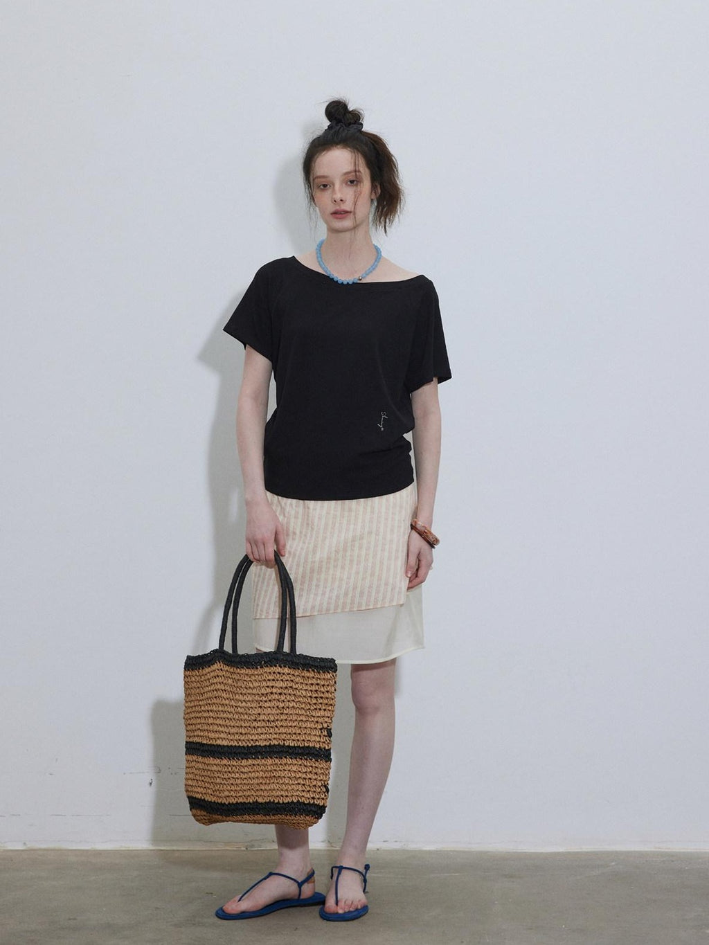 Lofi choose High Waist Flattering A Line Loose Fit Office Casual Pink Midi Skirts