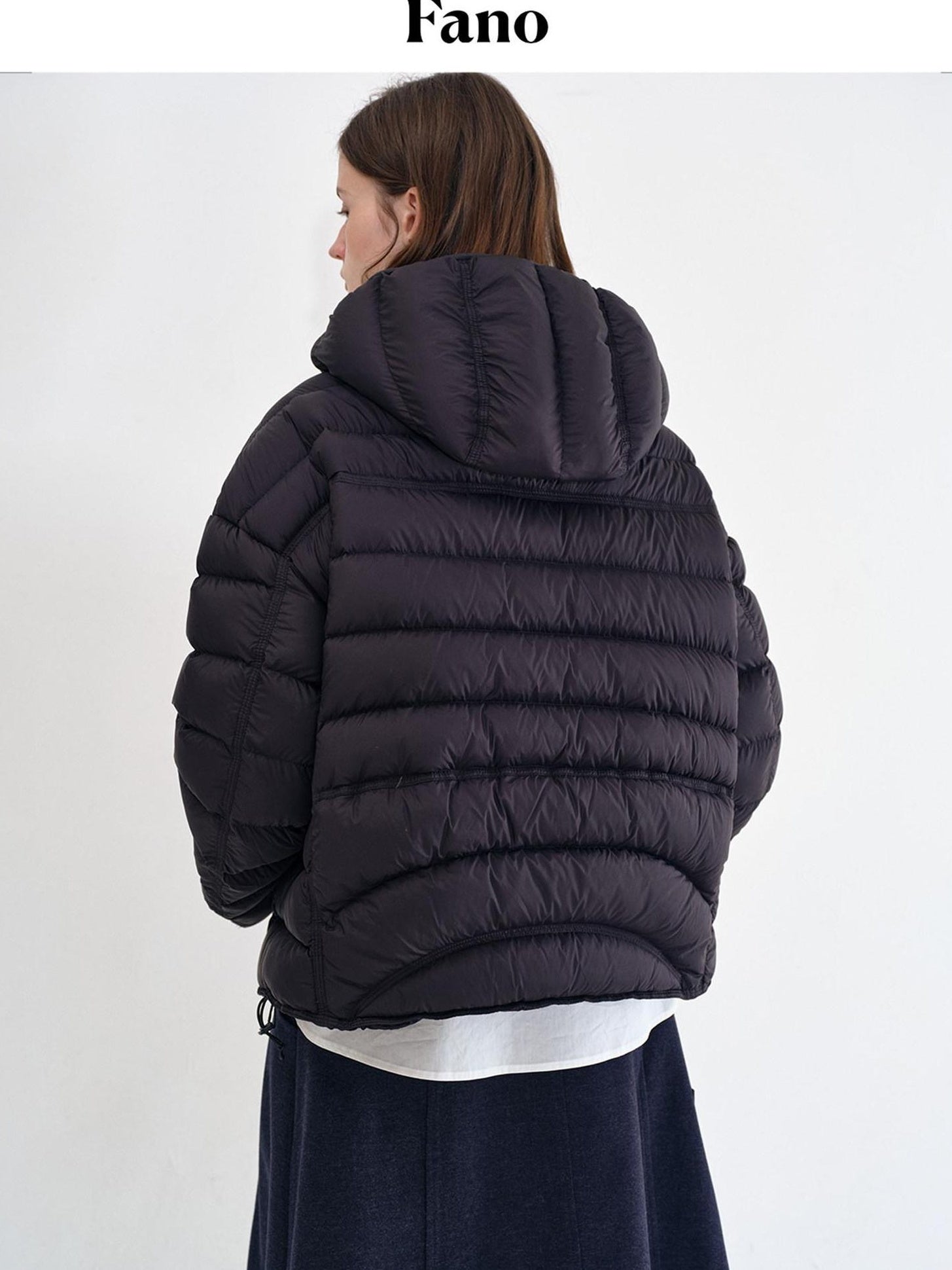 fano Ultra Warm 90 Percent White Duck Down Loose Hooded Unisex Down Jackets