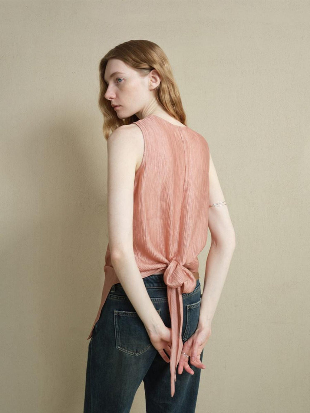 someonesometimes Ribbed Patchwork Zip Front Commuter Strappy Loose Fit Women Tank Tops