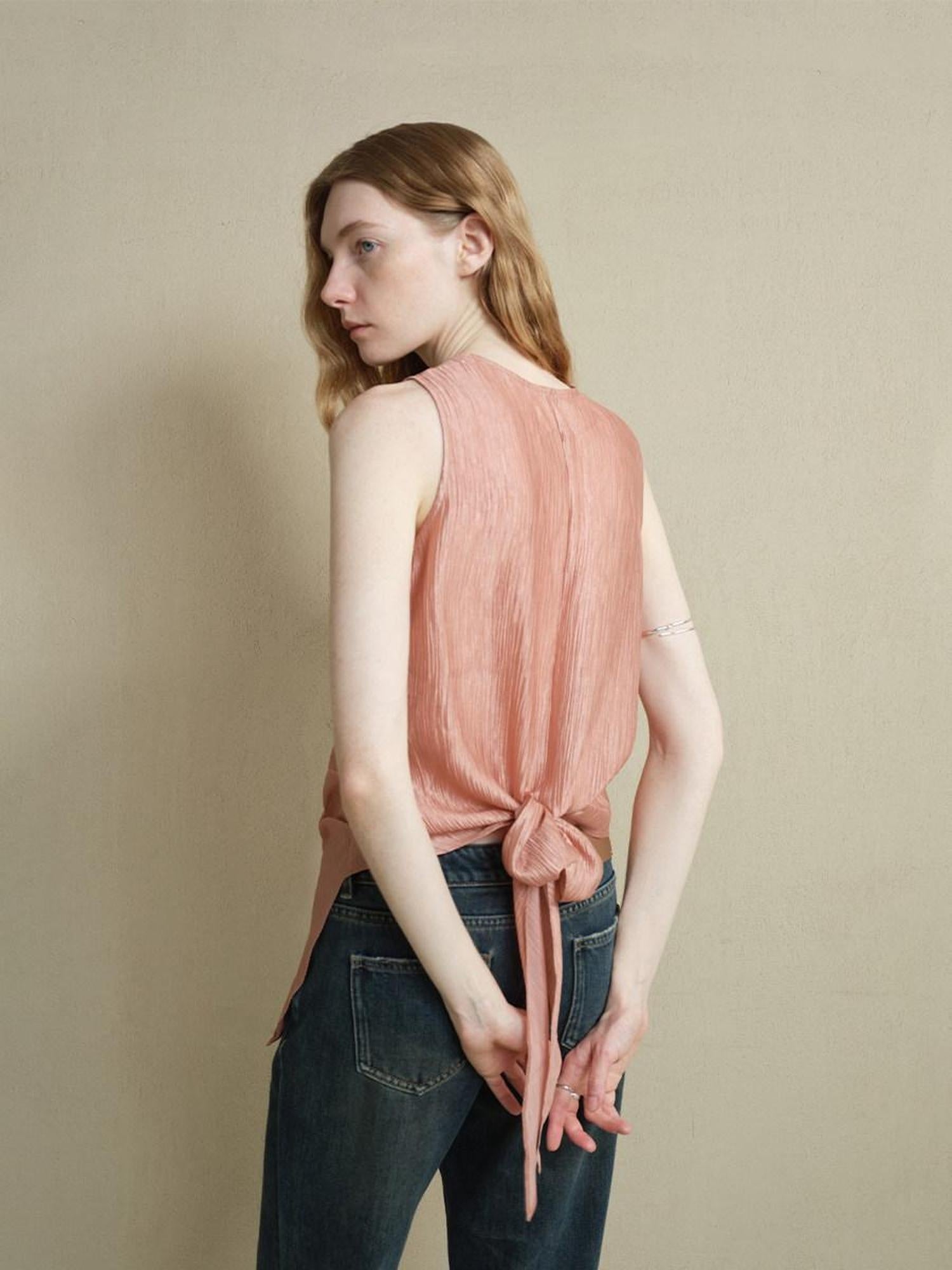 someonesometimes Ribbed Patchwork Zip Front Commuter Strappy Loose Fit Women Tank Tops