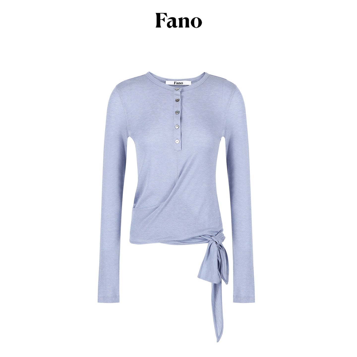 fano_Soft_Lyocell_Blend_Slim_Fit_Office_Tee_For_Women_Haze_Blue_Long_Sleeve_T-Shirts_MISSTT