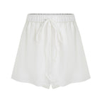 unspoken_Pure_Ramie_Tie_Waist_Straight_Leg_Minimal_Workwear_Women_White_Mid-Length_Shorts_MISSTT