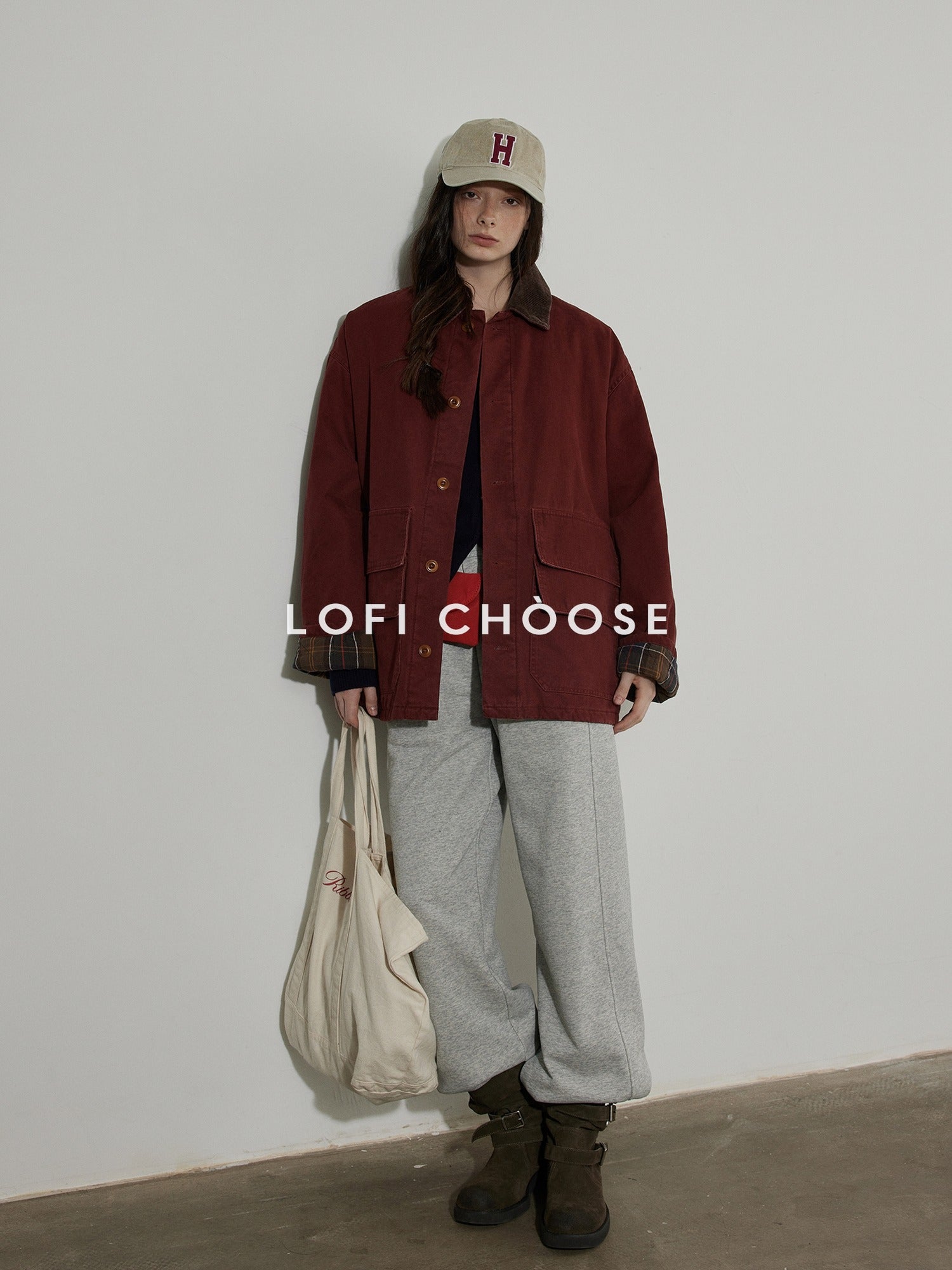 Lofi choose Warm Thick Cotton Commuter Loose Fit Single Breasted Button Front Puffer Jackets
