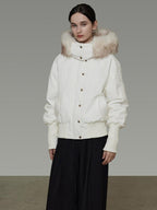 unspoken 90 Percent White Duck Down Warm Hooded Loose Short Commuter Women Down Jackets