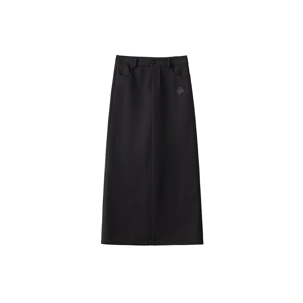 ikyou_High_Waist_Embroidered_A_Line_Casual_Commuter_Black_Polyester_Midi_Skirts_MISSTT