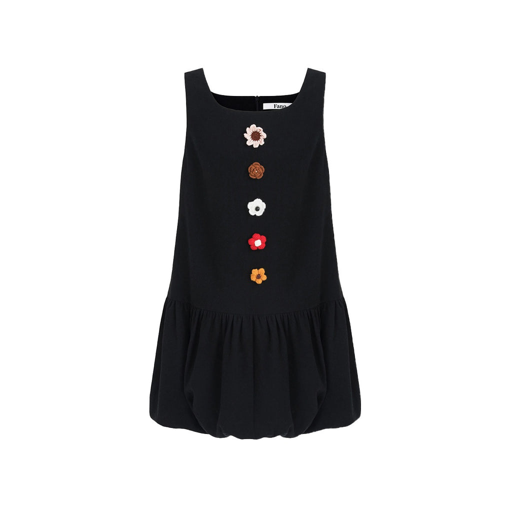 fano_Viscose_Linen_Sleeveless_Natural_Waist_Bubble_A_Line_Casual_Black_Midi_Dresses_MISSTT