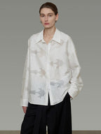 unspoken Breathable Lyocell Loose Fit Button Cardigan Women Work White Long Sleeve Shirts