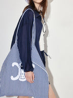 fano Comfortable Collared Long Sleeve Navy Two Piece Women Top & Shorts Sets