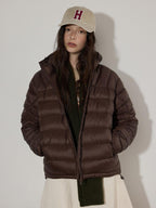 Lofi choose 90 Percent White Duck Down Thick Warm Loose Commuter Hooded Zipper Down Jackets