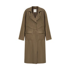unspoken_Minimalist_Commuter_Loose_Long_Single_Breasted_Women_Olive_Brown_Trench_Coats_MISSTT
