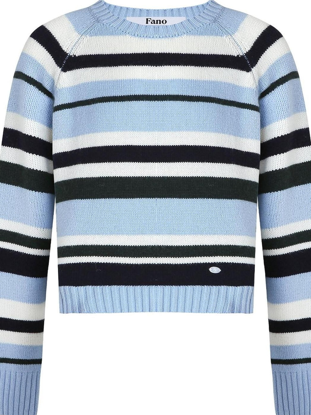 fano Thermal Warm Loose Fit Striped Crewneck Long Sleeve Women Commuter Sweaters