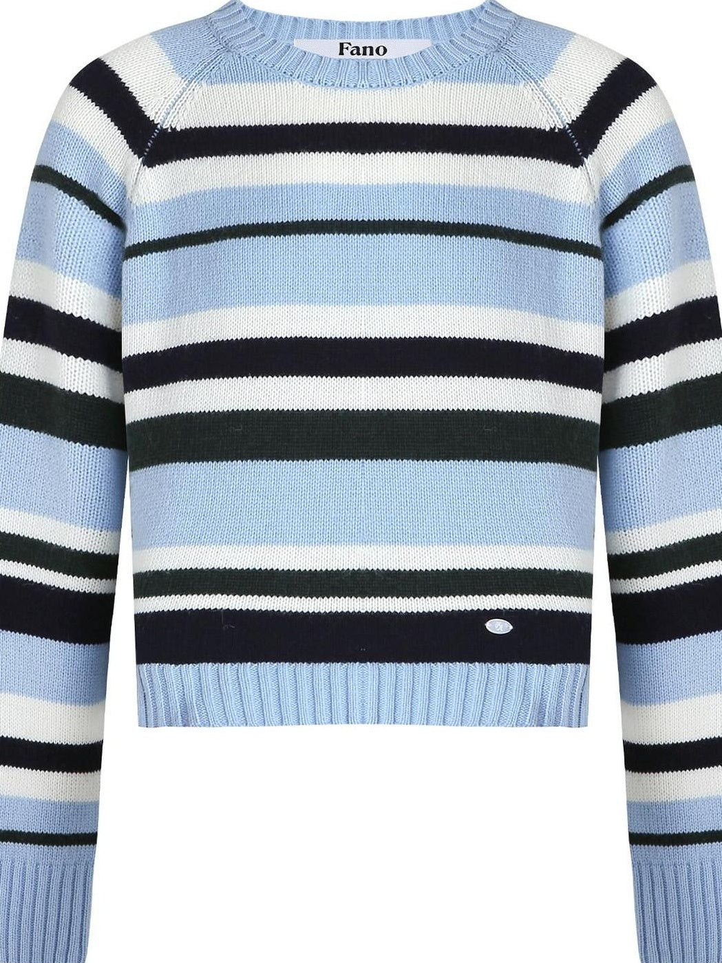 fano Thermal Warm Loose Fit Striped Crewneck Long Sleeve Women Commuter Sweaters