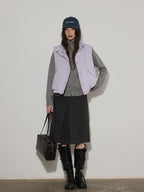Lofi choose Soft Wool Blend Rolled Edge Loose Office Knit Button Long Sleeve Cardigans