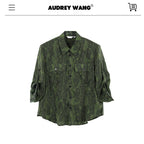 audreyyang_Shape_Retain_Loose_Snake_Print_Dark_Green_Recycled_Viscose_Women_Wide_Leg_Pants_MISSTT