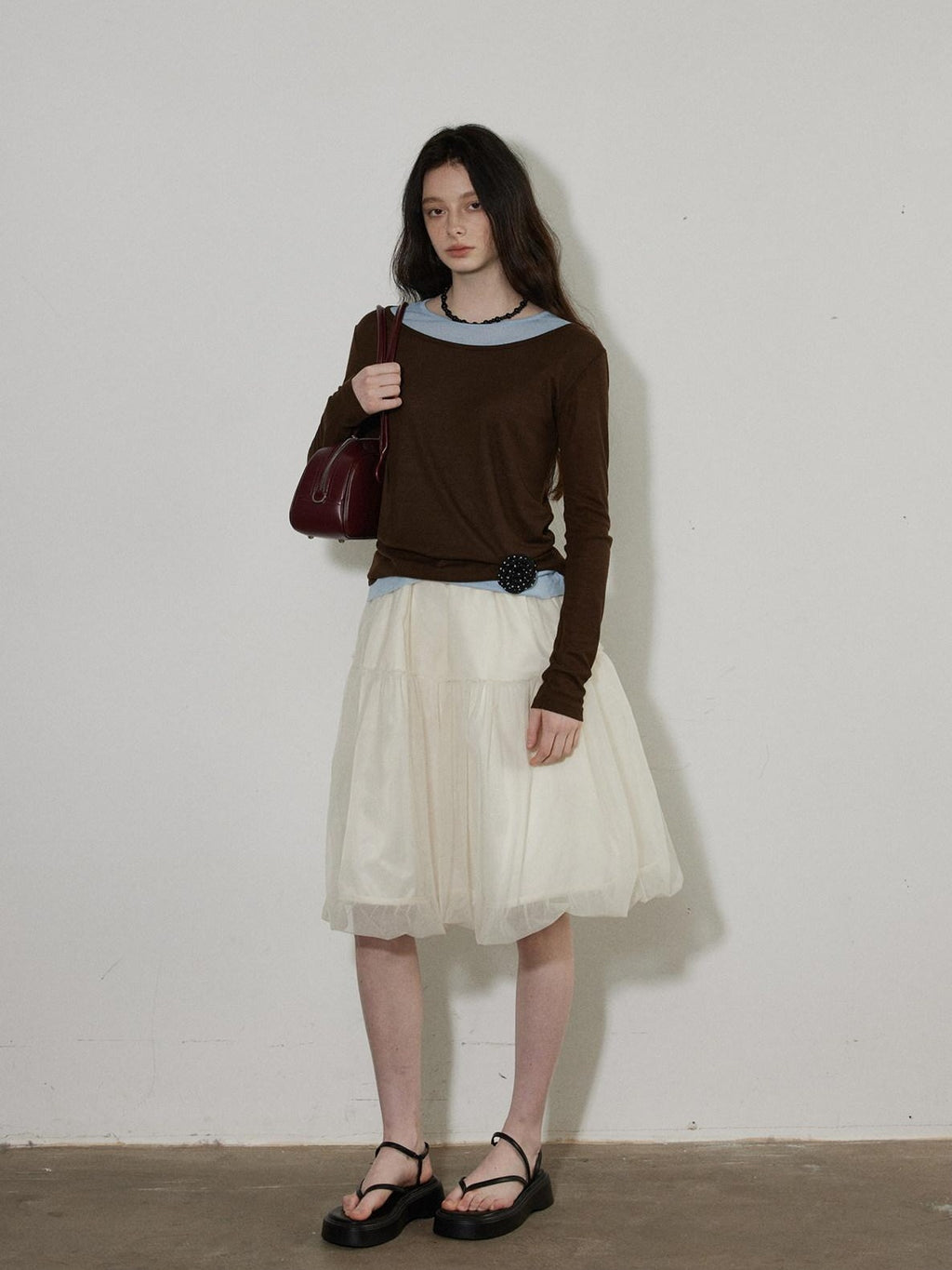 Lofi choose Breathable Oversized Commuter Office Top Green Brown Long Sleeve T-Shirts