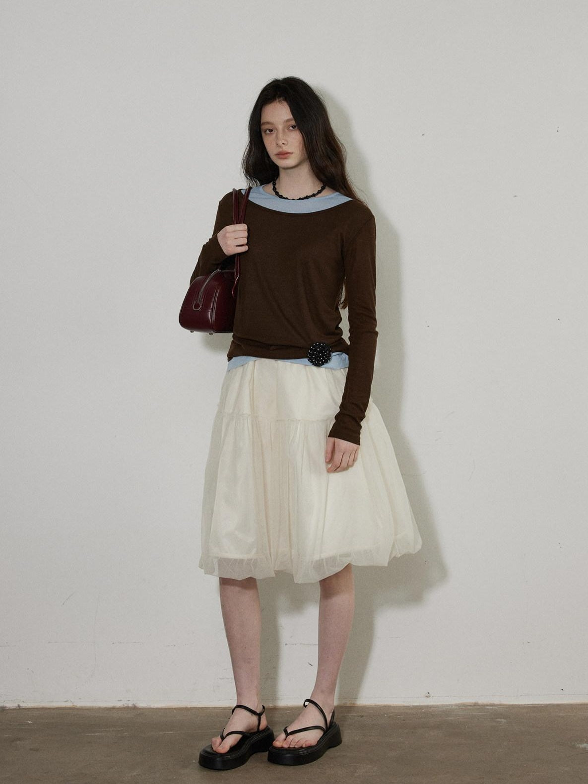 Lofi choose Breathable Oversized Commuter Office Top Green Brown Long Sleeve T-Shirts