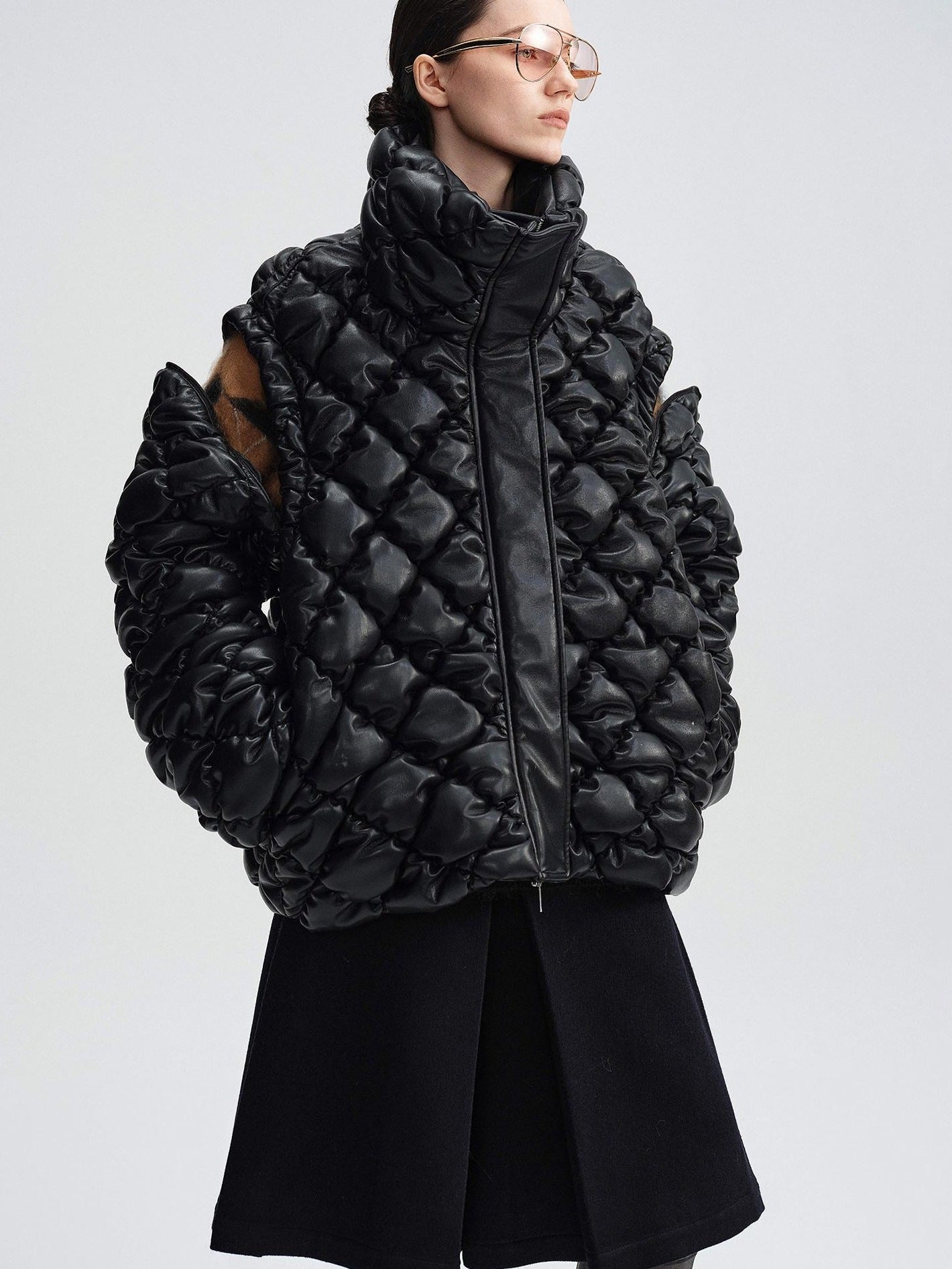 audreyyang 90 Percent Duck Down Thick Warm Casual Diamond Quilted Women Zipper Down Jackets