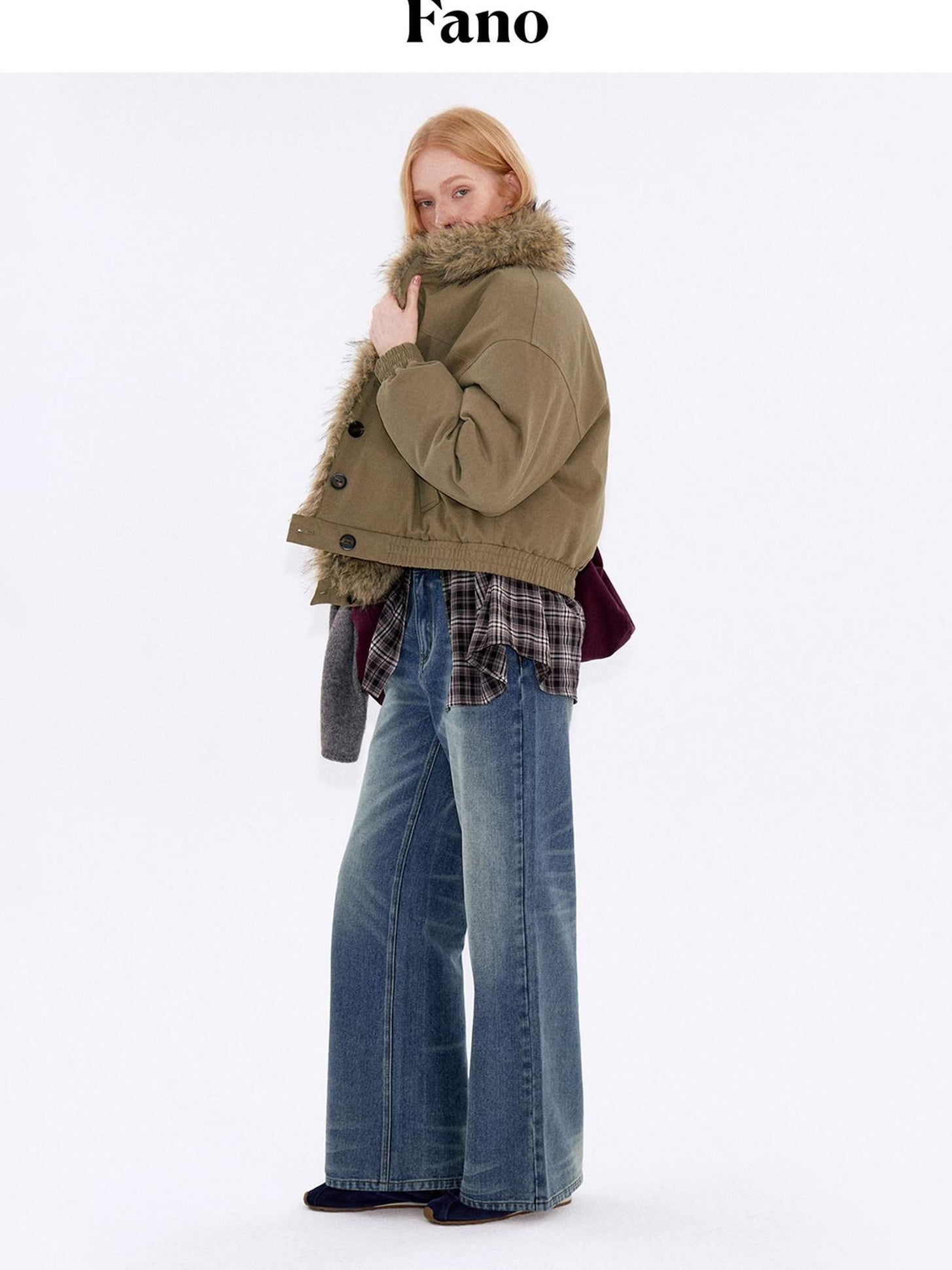 fano Shape Retaining Vintage Distressed Mid Rise Women Blue Straight Leg Jeans