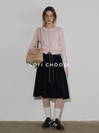 Lofi choose Cozy Button Front Relaxed Office Women Knit Long Sleeve Round Neck Cardigans
