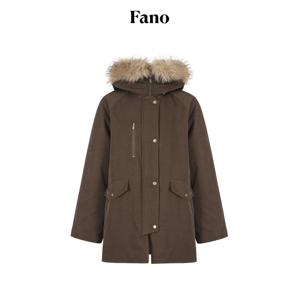 fano_Warm_90%_White_Duck_Down_Korean_Straight_Mid_Women_Red_Brown_Collar_Down_Jackets_MISSTT