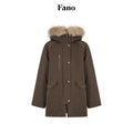 fano_Warm_90%_White_Duck_Down_Korean_Straight_Mid_Women_Red_Brown_Collar_Down_Jackets_MISSTT