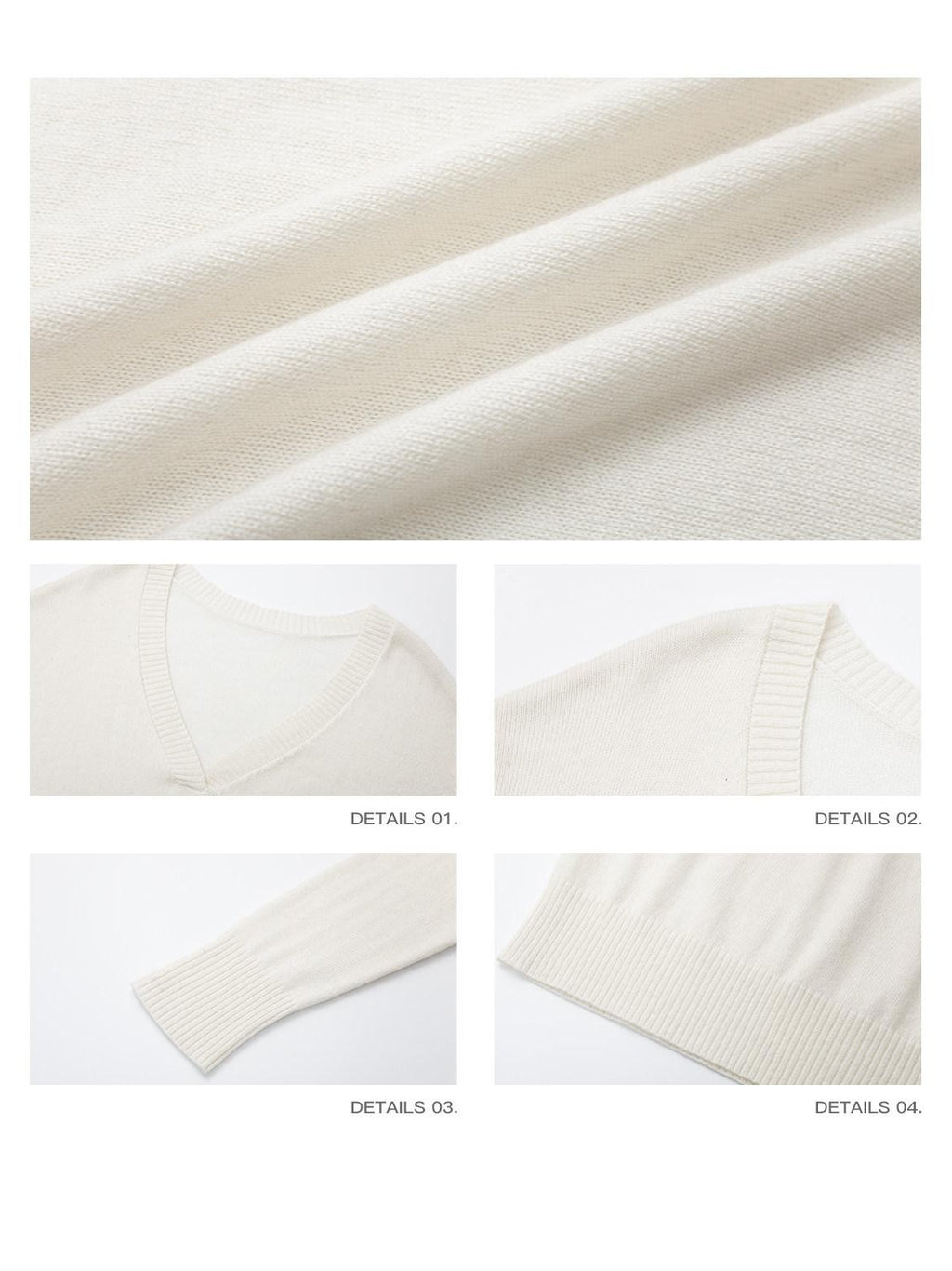 iamxiaa Classic Two Tone V-neck Drop Shoulder Relaxed Women's Elastic Spun Yarn Sweaters