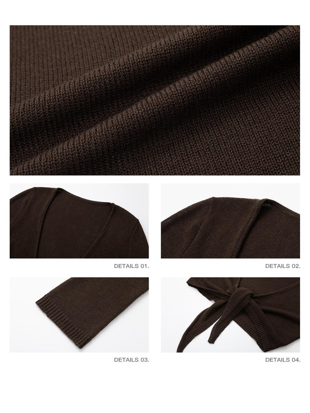 iamxiaa Cropped Waist Cutout V-neck Open Front Stretch Knit Women's Silk Wool Cardigans